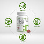Deal Supplement Red Yeast Rice 1,200mg Per Serving with CoQ10, 300 Capsules - Antioxidant Support - Pure Monascus Purpureus Powder Source - Citrinin Free, Non-GMO