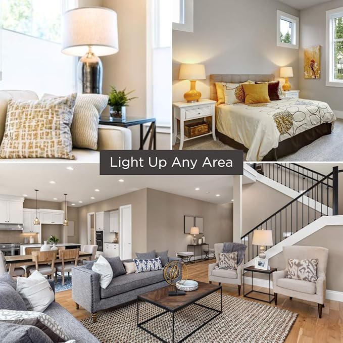 GoodBulb LED A21 3-Way Light Bulbs 5/9.5/16 Watt (40/60/120 Watt Equivalent) E26 Base Daylight 5000K EcoSmart Lights High Output 450/800/1600 Lumens 2 Pack