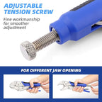 10-Inch Locking Pliers, Premium Alloy Steel Construction, Curved Jaw Locking Pliers with Wire Cutter, Quick Release, Fit for Clamping Twisting Welding