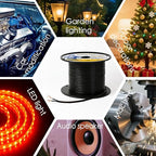 Low Voltage Landscape Lighting Cable 18/2 SPT-1W Bulk Lamp Cord 300-Volt 18-Gauge 250-feet Spool Black UL Listed