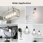 Dimmable Edison Bulbs, 4000K Daylight White, 6W Equivalent to 60 watt E26 LED Bulb, ST58 Vintage Light Bulbs, 600LM, 90+ CRI, E26 Base, Clear Glass, 6 Pack