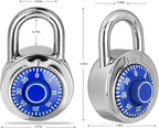 Combination Padlock 48 Pack, Fixed Dial Combination Padlock with Different Combinations, 2 in. Wide. Blue Turntable, Lock for Gym & Locker, School, Toolbox, and More