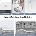 Giantex Portable Washing Machine, 2 in 1 Laundry Washer and Spinner Combo, 22lbs Capacity 13.2 lbs Washing 8.8 lbs Spinning, Timer Control, Drain Pump, Dorm Apartment Semi-Automatic Twin Tub Washer