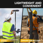 GPS Pole, 6.6FT Surveying Prism Pole, 2M Prism Pole for Land Surveying, Black