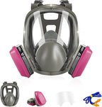 Full Face Respirator, Full Face Respirator with Filters, Reusable Paint Protection Mask, for Agriculture, Construction, Sawing and Welding