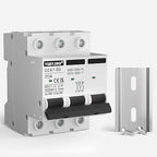 DC Circuit Breaker 20 Amp Solar Panel Disconnect Switch 12V-500V 3 Poles Miniature Solar Circuit Breaker for Outdoor PV Homes Battery, AC 110V DIN Rail MCB