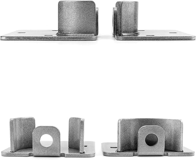 QWORK Heavy Duty Puck Lock and Hasp, 2 Pack High Security Steel Hidden Shackle Keyed Different Padlocks with Keys for Trucks, Gates, Vans and Vending Machines