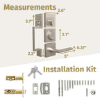 Mega Handles - TOBELLE Silver Entry Door Handleset - Single Cylinder Handleset with Lever for Entrance and Front Doors - Modern Door Handles for Left and Right-Handed Doors - Straight Handle