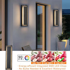 tewei LED Outdoor Wall Sconce Dusk to Dawn Outdoor Lighting, Modern Exterior Lighting Fixtures Matte Black LED Outdoor Wall Lights for House Front Porch, Warm White 3000K, 1 Pack