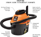 Armor All, AA255 , 2.5 Gallon 2 Peak HP Wet/Dry Utility Shop Vacuum , Orange