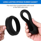 Universal Toilet Tank to Bowl Bolt & Gasket Replacement Kit Tank Repair Kit Includes 2" & 3" Rubber Seal Gaskets, Extra-Long Brass Plated Bolts, Washers, Nuts, Fits Most 2-Piece Toilets