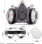 Respirator Mask,6200 Dust Mask,With Safety Glasses,High-Efficiency Filtration Technology,Comprehensive Protection,20 Spare Dust Cotton Pads,Ideal for Filtering Dust,Smoke, And Other Particulate Matter