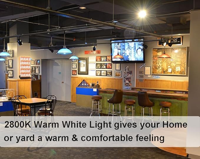 Vinaco PAR30 Long Neck Halogen 39W 120V (50W Equivalent), Long Lasting 6 Pack PAR30L Flood Light Bulb, PAR30 Dimmable, High Output 500LM with PAR 30 E26 Warm White 2800K Indoor Outdoor PAR30LN