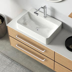 10 Pack 10 Inch(254mm) Hole Center Modern Satin Nickel Cabinet Pull Handle Timeless Vanity Drawer Pull Handle Classic Cabinet Hardware for Kitchen Bathroom, Screws Included, Nickel-B(10x10)