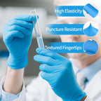 4 Mil Nitrile Gloves Disposable Latex Free, Blue Rubber Gloves Safe for Food Prep, Cooking, Cleaning, Exam, 1000 PCS