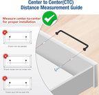 JOY DECOR Cabinet Pulls – 6-1/4 Inch Hole Center, Matte Black, 10 Pack, Zinc Alloy Cabinet Handles for Drawers & Cupboard – Vintage Style Hardware for Kitchen, Bathroom, Dresser, Furniture Makeover