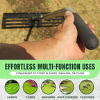 30" x 10" Stainless Steel Lawn Leveling Rake for Soil, Heavy Duty Lawn Leveler Tool for Yard with Adjustable Steel Handle up to 85", Yard Leveling Landscape Rake, Ground Leveler for Garden-Golf Course