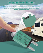 6A Low Profile Mini Blade Fuse Kits Automotive 6Amp ATM Manual Resettable Fuses Boat Reset Circuit Breaker Fuses Protect for Boat RV Car Truck DC 12V 28 Volts 6 AMP Car Mini Assortment Kit