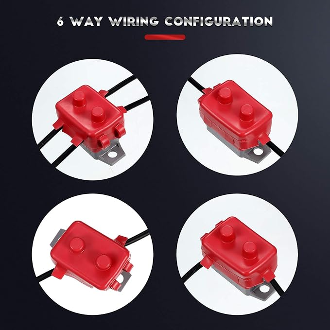 4 Pieces DC 12V - 24V Automatic Reset Circuit Breaker Circuit Breaker with Cover Stud Bolt for Automotive and More (40 Amp)