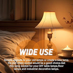 4 Pcs Pull Chain Lamp Socket Replacement, E26 Standard Threaded Base, Light Socket with Pull Chain, Lamp Parts for Repair (Silver)