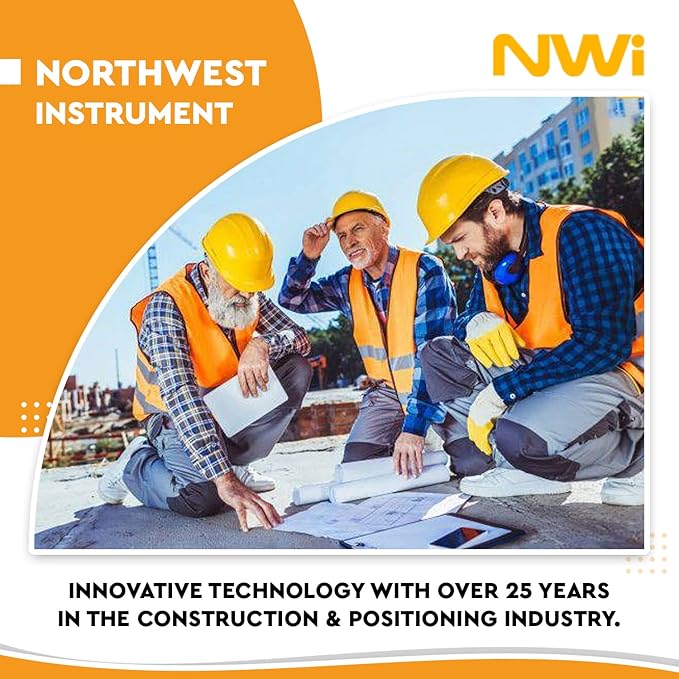 NWI NSL100B Siteline Level 20x Magnification, 1/4 Inch Accuracy at 100ft, 200ft Range Surveying Equipment, Plumb Bob Manual Precision Survey Transit