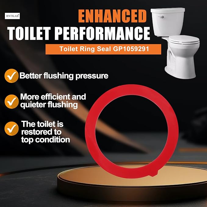 Flush Valve Seal for Kohler, 5-Pack GP1059291 Silicone Replacement for Toilet - Upgraded Leak-Proof Gasket Seal Kit Compatible with Kohler Canister, K-GP1059291