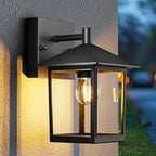 zemty Outdoor Wall Light Fixtures, Matte Black Exterior Front Porch Light with E26 Socket, Waterproof Exterior Wall Sconce Lighting Lamp for House, Doorway, Garage(Bulb Not Include)