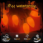 GOOTHY 25 Pack C9 Orange Halloween Replacement Light Bulb, C9 Orange Christmas Lights Bulbs for Halloween Outdoor Patio String Lights, E17 Intermediate Base Night Light Bulbs, 7 Watt, 120 Volt