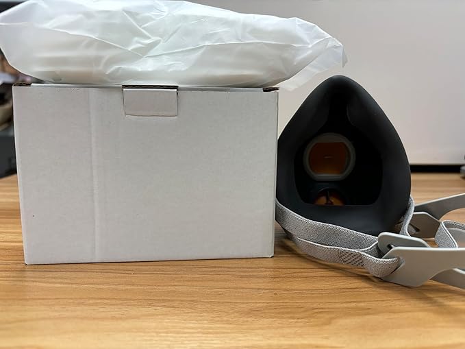 RANKSING Respirator Mask with Filters to Against Dust Gases Fumes Asbestos Organic Vapors Chemicals while Painting Spraying Sanding Welding Construct and Work Portable Protection PPE