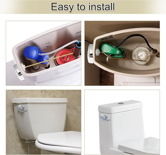 1pcs Universal Toilet Flush Lever Handle, Side Mount, Brass Material, Corrosion Resistant, Easy Install Tank Replacement