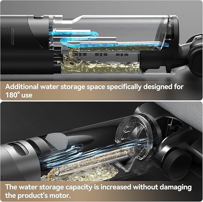 JONR ED12 Pro Max Wet Dry Vacuum Cleaner Cordless, 180°Lay-Flat Smart Vacuum Mop, 167°F Flashdry Self-Cleaning, Dual-Sided Edge, Zero-Tangle for Pet Hair, Lightweight Floor Cleaner for Hard Floor