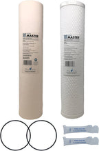 Home Master Whole House 4-Layer Sediment 25 Down to 1 Micron, Radial Flow GAC Carbon, 2 orings & Grease, 20gpm, Replacement Filter Set CsetBB2SmgC 20x4.5