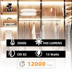 2 Pack 15W 18 Inch T8 3000K Fluorescent Linear Tube Bulb F15T8/WW G13 Base (15W-3000K-2P)