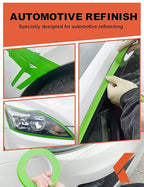 Painters Tape for Car Paint Green No Residue Automotive Masking Tape for Automotive Paint - Heat Resistant for Paint Booth, 1.4 Inches x 60 Yards, 3 Rolls