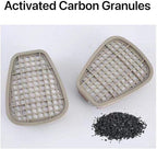 6001 Filter Cartridges Replacement for Gas Respirator,Dust-Proof, Organic Vapor, 16pcs Filter Cartridges + 16pcs Filter Covers + 64pcs Filter Cottons, Apply to 6100/6200/7501/7502/6502/6800