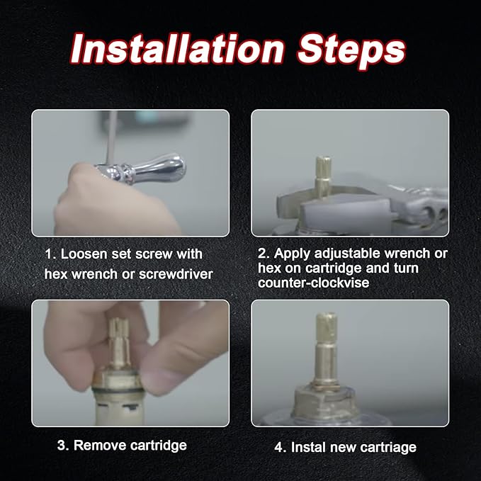 2 Pack Brass Faucet Cartridges Compatible with American Standard Bathroom Bathtub Faucet 4z-24h Hot and Cold Replacement Cartridges Replace#: 994053-0070a 994053-0070a/H