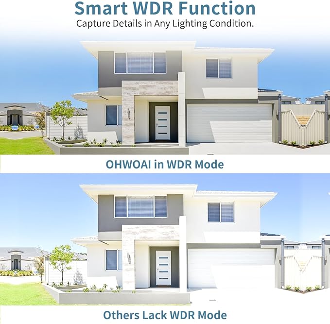 《130°Wide Angle & Two-Way Audio》Wireless Security Camera System Outdoor, WiFi Cameras Systems,Video Surveillance DVR Kits