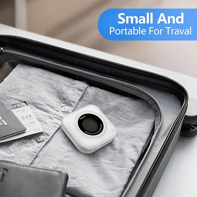 Carbon Monoxide Detectors, 3Pack 4-in-1 Natural Gas Leak Detector & Temperature/Humidity Monitor