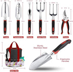 Garden Tools Set 83 Piece, Succulent Tools Set Included, Heavy Duty Aluminum Gardening Tools for Gardening, Non-Slip Ergonomic Handle, Durable Storage Tote Bag, Gifts for Men Women