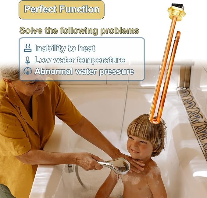 Upgrade HE 90240 Heating Element, For Ecosmart ECO 18 24 27 36, Rheem, Eemax, Richmond Electric Tankless Water Heaters, Water Heater Element Heater Parts, 9KW 18KW 27KW 36KW 240V, 2 Pack