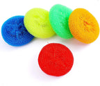5Pcs Plastic Dish Scrubbers for Dishes - Colorful Non Scratch Pot Scrubbers for Kitchen Scrubber Pads Mesh Scouring Pad Sponge Loofah Dish Scrubber