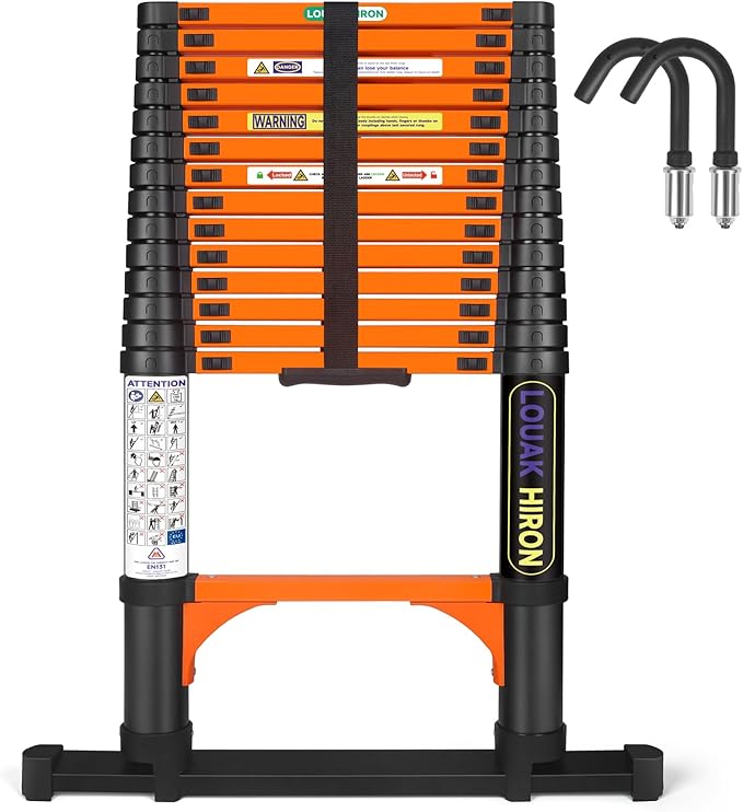 Telescopiing Ladder 14.5ft / 4.4m Extendable Extension Folding Non-Slip Ladder for Multi-Purpose Household