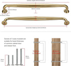 TUNNY 5 Pack Cabinet Handles-8.81"/224mm Screw Spacing Champagne Bronze Furniture Hardware Handles for Kitchen Cabinets Bedroom Dresser Wardrobe Cabinet Pulls