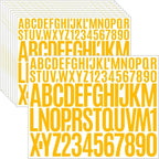 10 Sheets 780 Pcs Vinyl Letter and Number Stickers - Waterproof, Self-Adhesive Alphabet for Mailbox, Door, Window, Cars, Boats, Address(Orange, 1in & 2in)