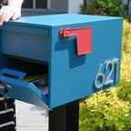 Adoorn 4 Inch Mailbox Numbers - Number 0, Silver Color, Each Sold Individually, Premium Metal Self Stick Address Numbers, Weatherproof Mailbox Numbers for Outside