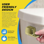 Universal Side Mount Toilet Handle Tank Flush Lever - Modern Durable Toilet Bowl Handles Side Mount - Also Replaces Eljer Toilet Handle & THU004-CP Toto Toilet Handle Replacement (Brass Polished)