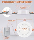 CLOUDY BAY [4 Pack] 6 Inch Gimbal Smart Recessed Lighting with Gradient Accent Light and Night Light,15W 2700K~6500K RGB LED Recessed Lights, Compatible with Alexa and Google Home Assistant