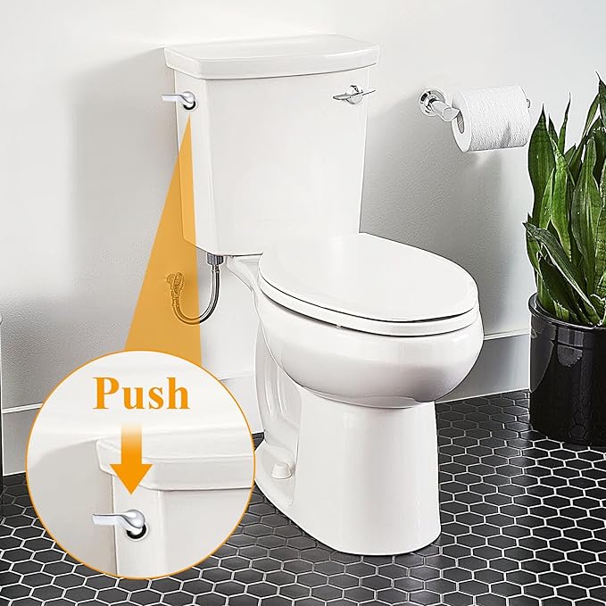 12 Pcs Toilet Flush Handle, Front Mount Toilet Handle Lever, Brass Toilet Flusher Replacement with Nuts, Universal Toilet Repair Handle Inside Tank