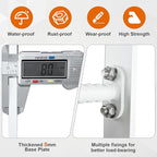 3-Rung Window Well Ladder Hooked, Heavy Duty Steel Wall Mounted Ladder, Powder-Coated Basement Egress Window Ladder 34.2" Lx17.9 W, White