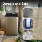Portable Clothes Washing Machines 17.8LBS Full Automatic Washer and Spinner Combo with 10 Programs and 8 Water Levels, Compact Laundry Wash Machine for Apartment RV Dorm Home, Gold